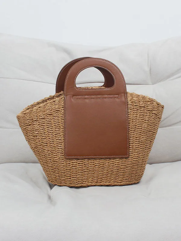 Handle Straw Tote Bags