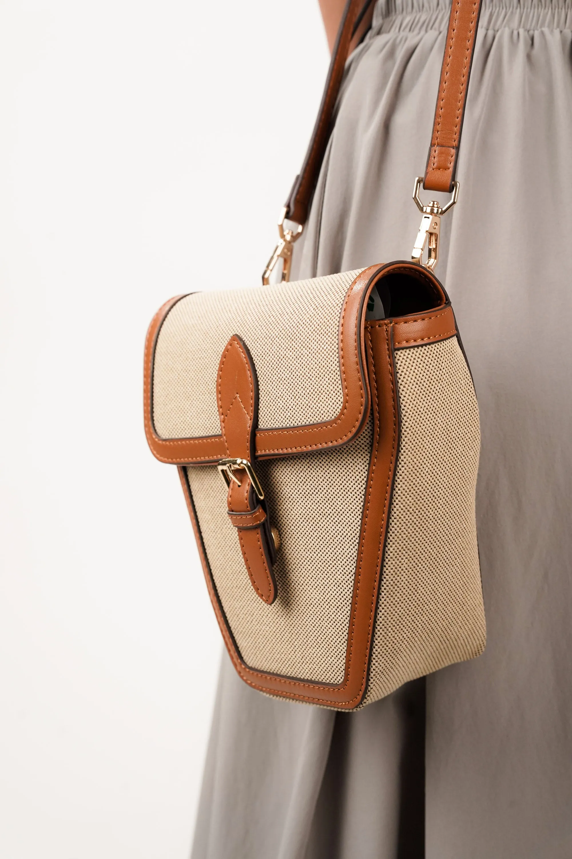 Jute Beige Sling Bag