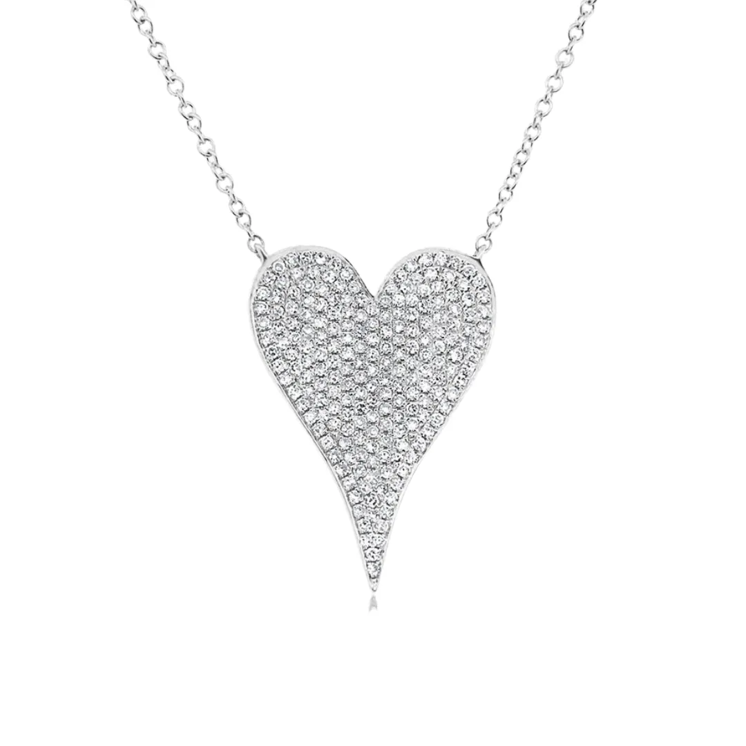 LARGE DIAMOND HEART NECKLACE