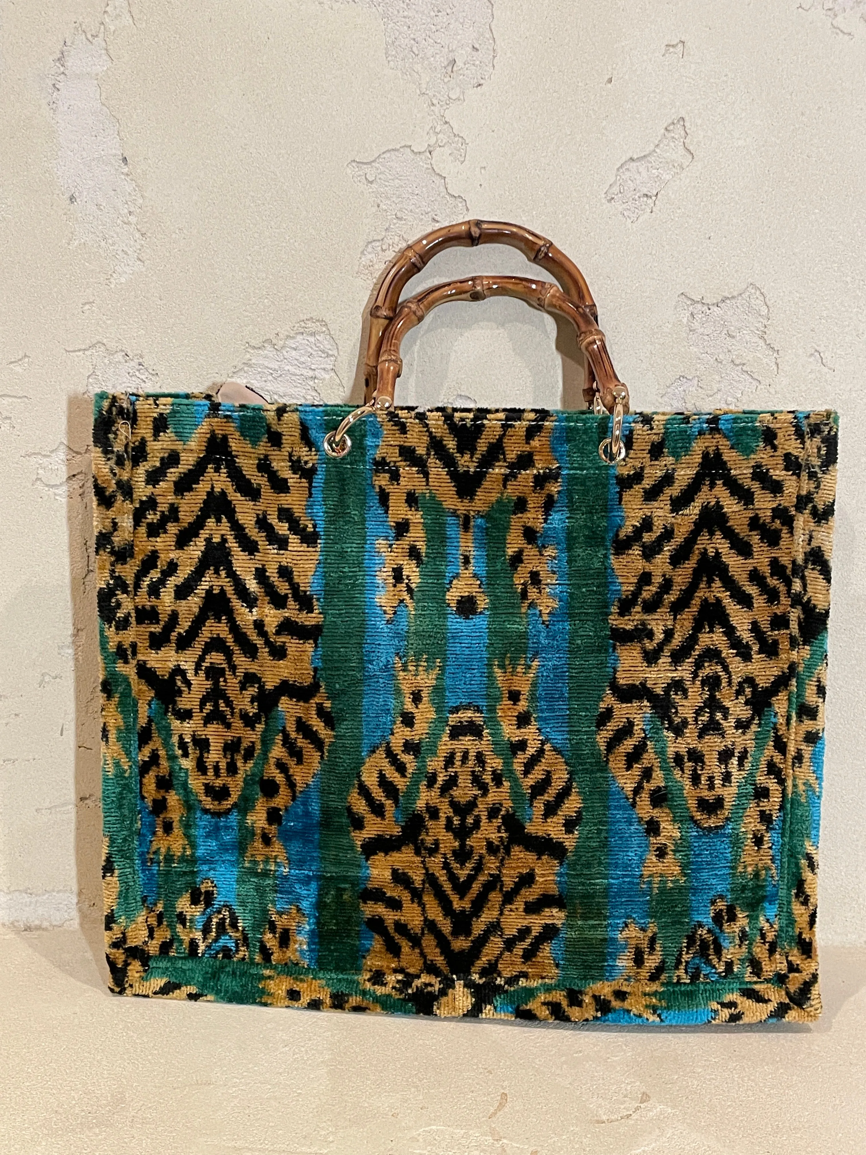 Large Tote Bamboo Handle