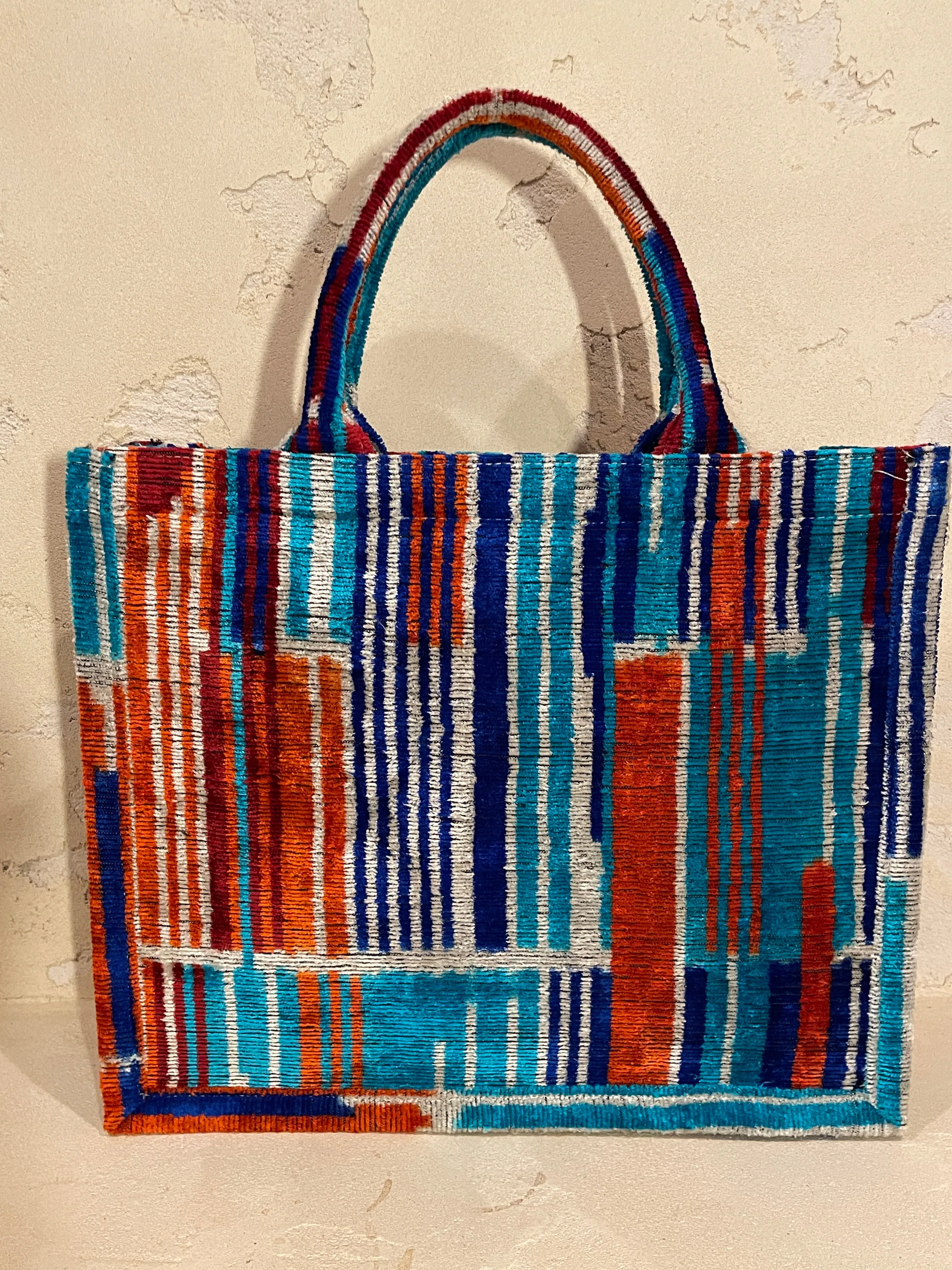 Large Tote Ikat Handle