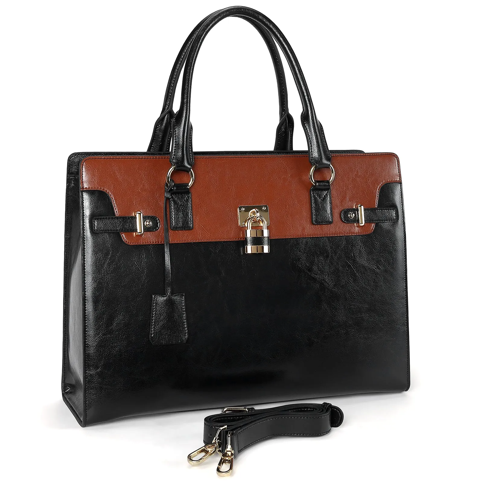 Machk Vintage Style Leather Briefcase — Fashion Everlasting