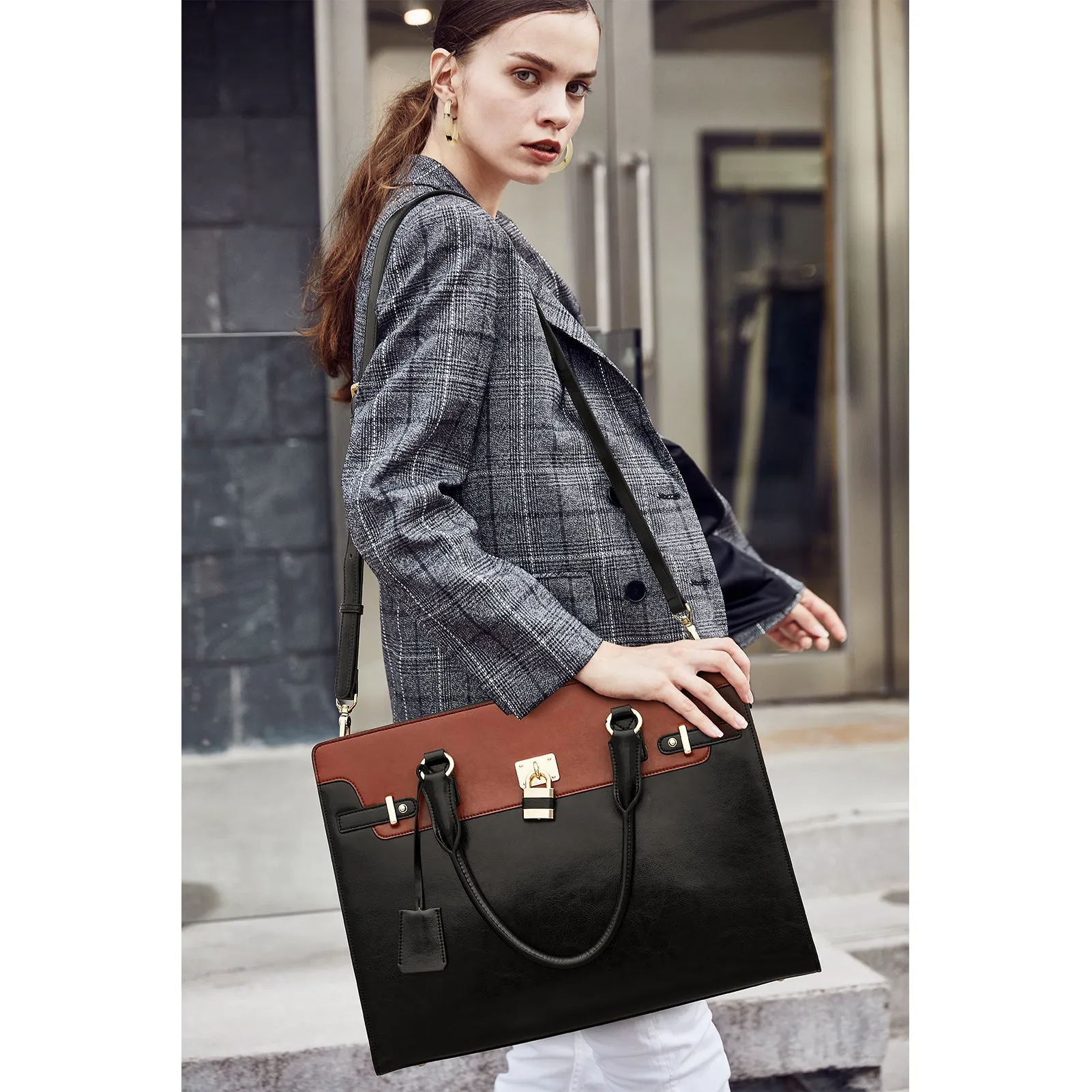 Machk Vintage Style Leather Briefcase — Fashion Everlasting