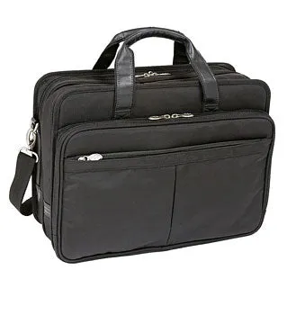 McKlein R Series Walton Nylon Expandable Double Compartment 17" Laptop Case with Removable Sleeve 73985