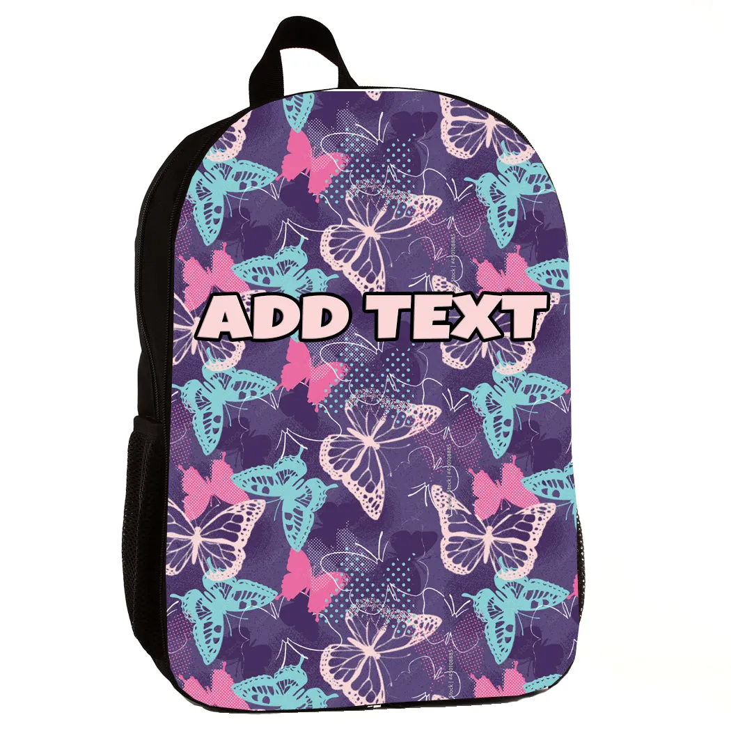 Personalized Backpacks, Lunch Bags, Duffel Bags, or Water Bottles with Full-Color - Butterflies