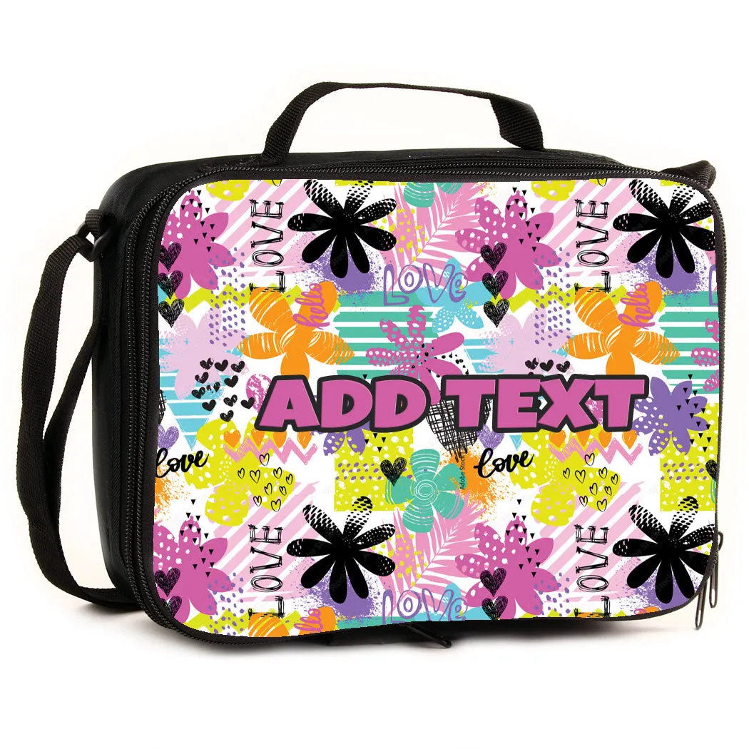 Personalized Backpacks, Lunch Bags, Duffel Bags, or Water Bottles with Full-Color - Flower Love