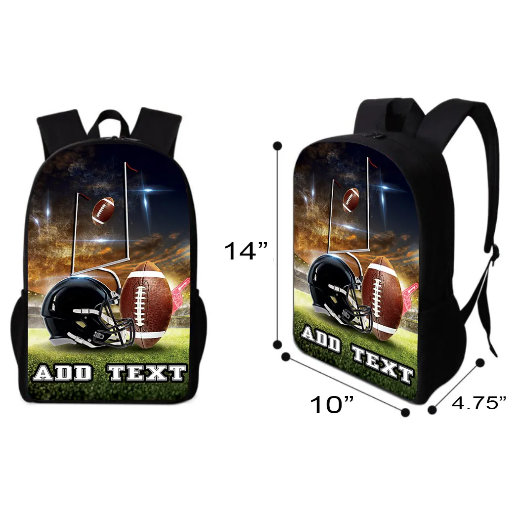 Personalized Backpacks, Lunch Bags, Duffel Bags, or Water Bottles with Full-Color - Football Field