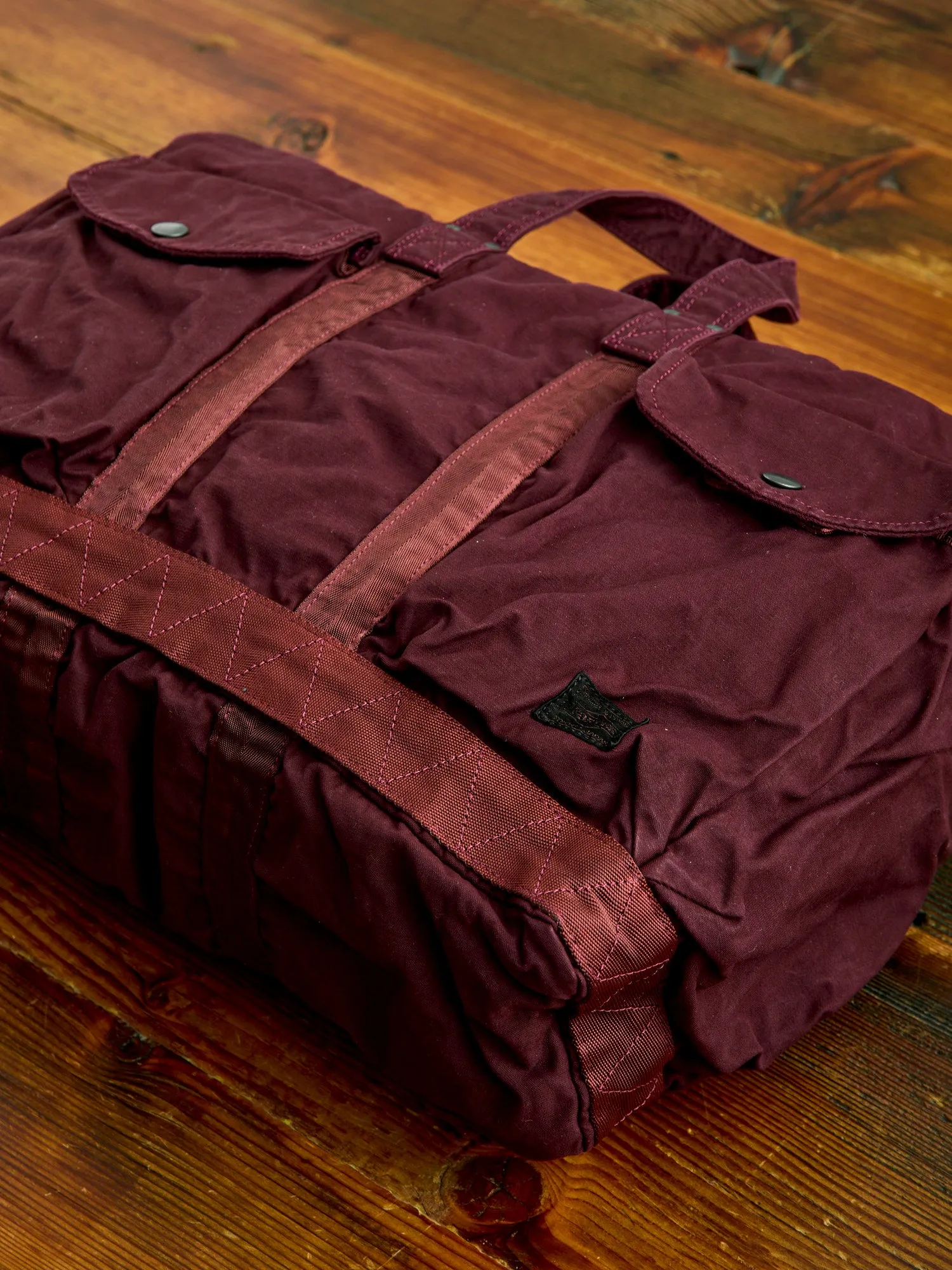 "Crag" 2-Way Boston Bag (S) in Burgundy