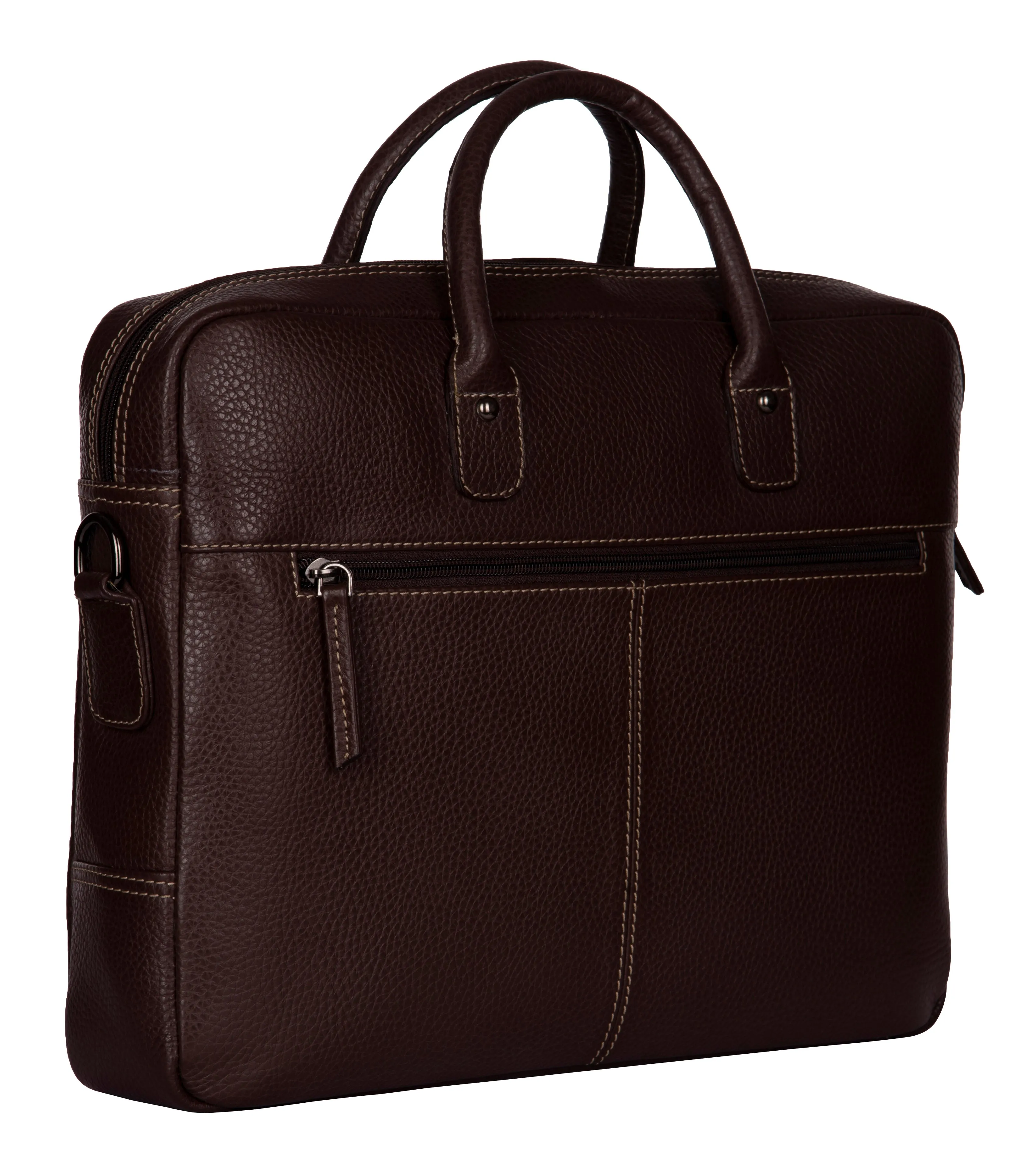 RL Oliver Mens Leather Business  Messenger Bag