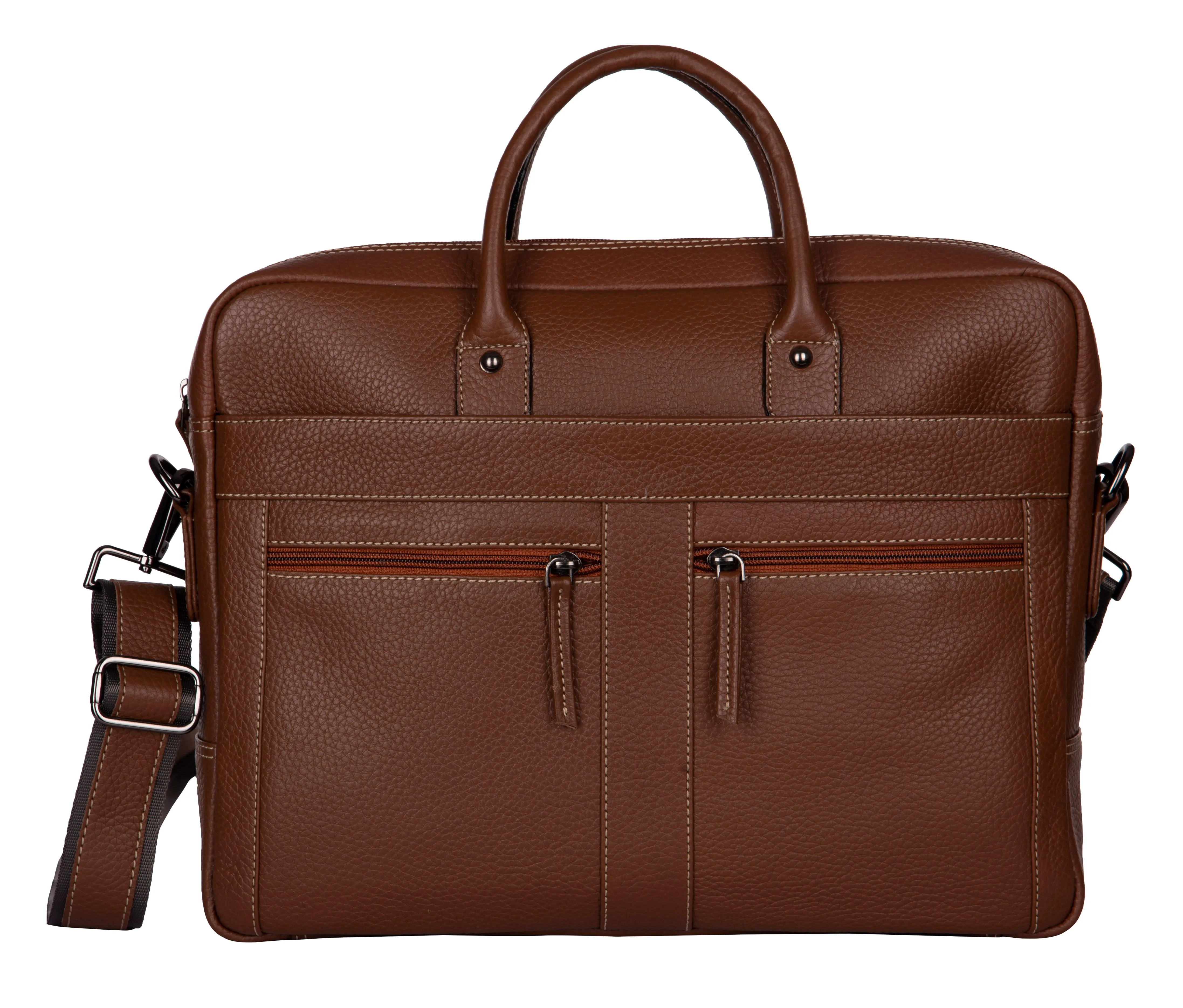 RL Oliver Mens Leather Business  Messenger Bag