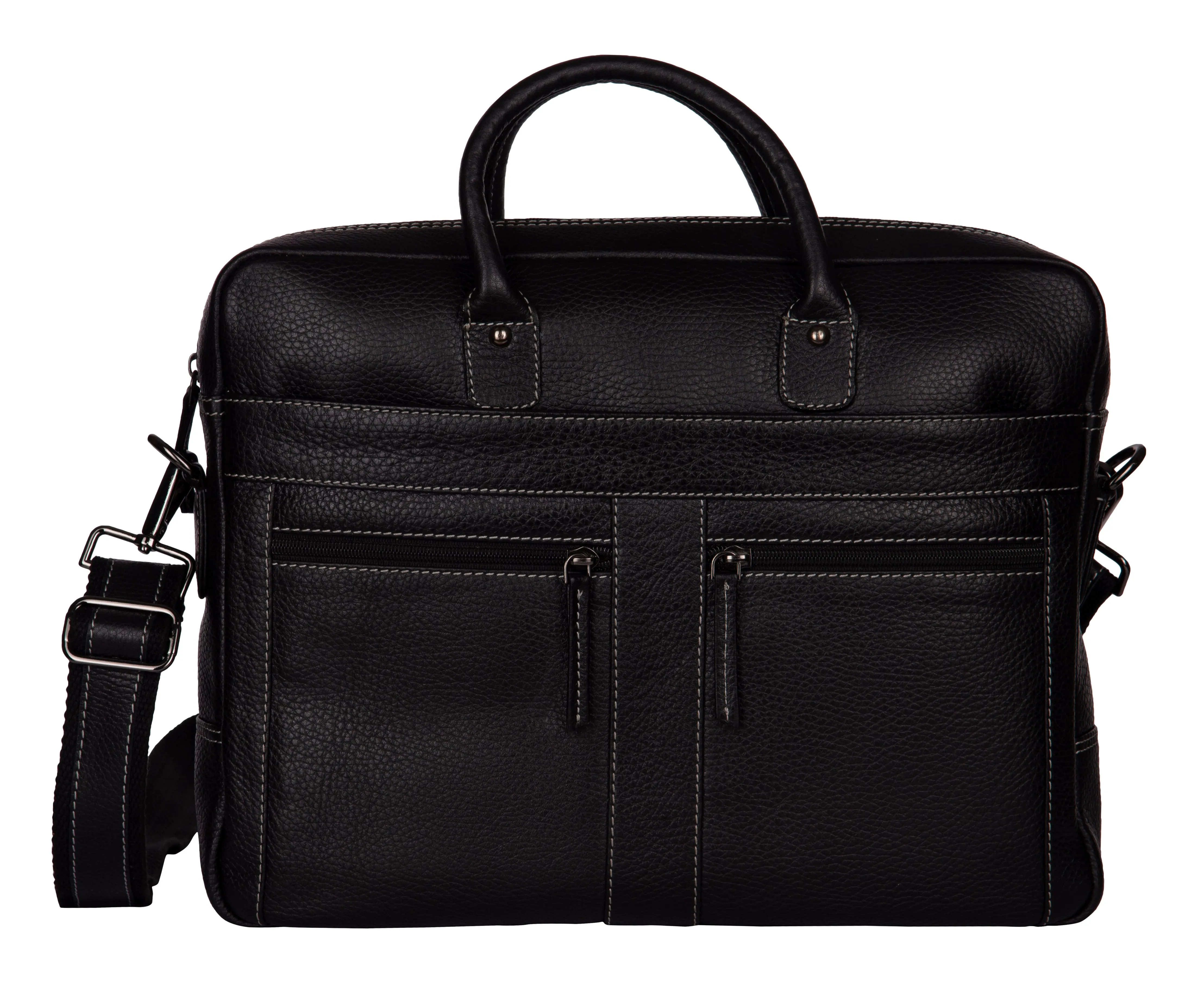 RL Oliver Mens Leather Business  Messenger Bag