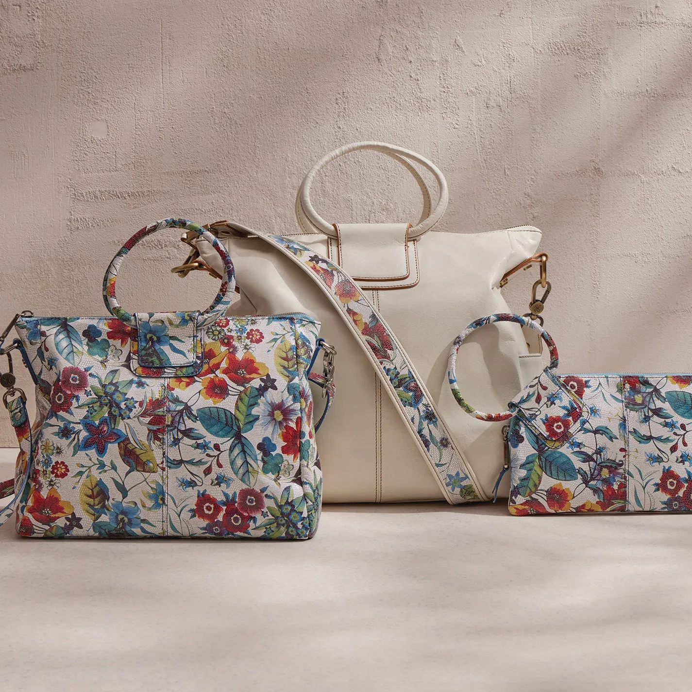 Sheila Medium Satchel in Printed Leather - Botanic Print