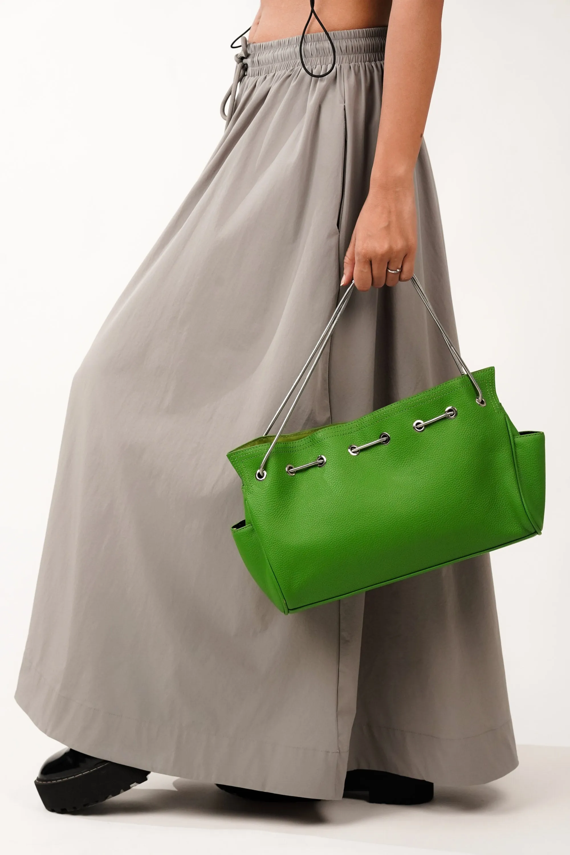 Solid Green Shoulder Bag