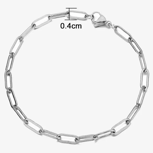 Stainless Steel Square Link Chain Necklaces