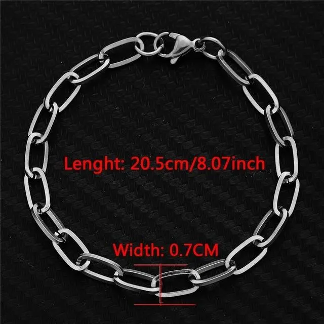 Stainless Steel Square Link Chain Necklaces