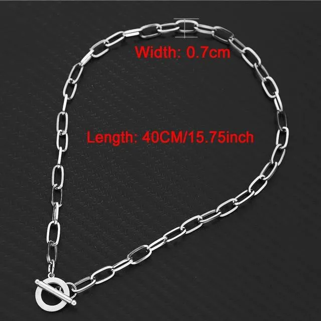 Stainless Steel Square Link Chain Necklaces