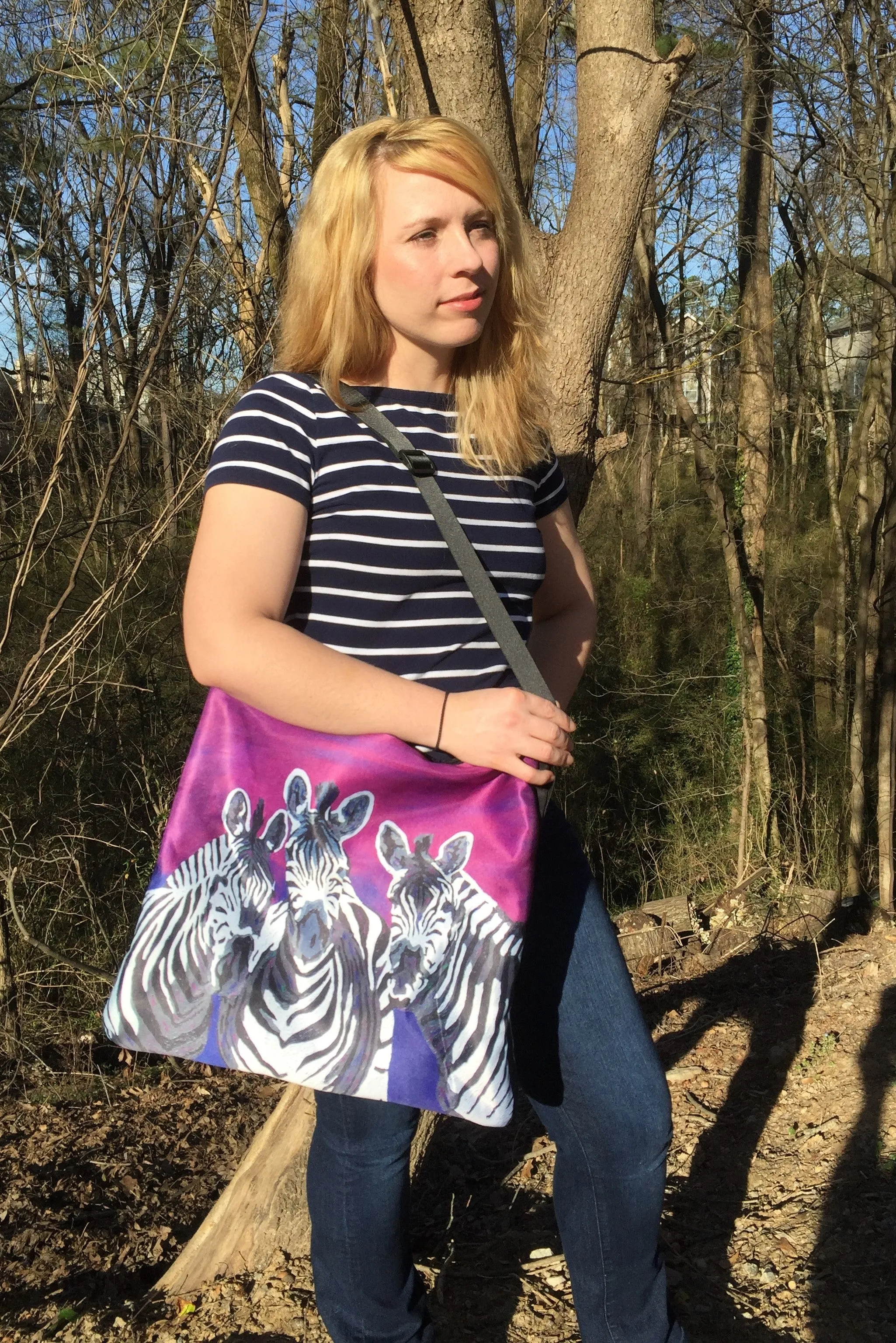 Zebra Phat Cat Messenger Bag - Family