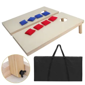 ZENY™ 3’x2' Solid Wood Cornhole Bean Bag Toss Game Set